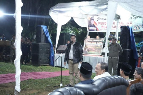 Hadiri langsung undangan melayur jalur Pendekar panjang siguntur,Bupati Suhardiman Berhasil Galang dana Rp.111.000.000